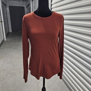 No Boundaries Women's Brick Long Sleeve Top